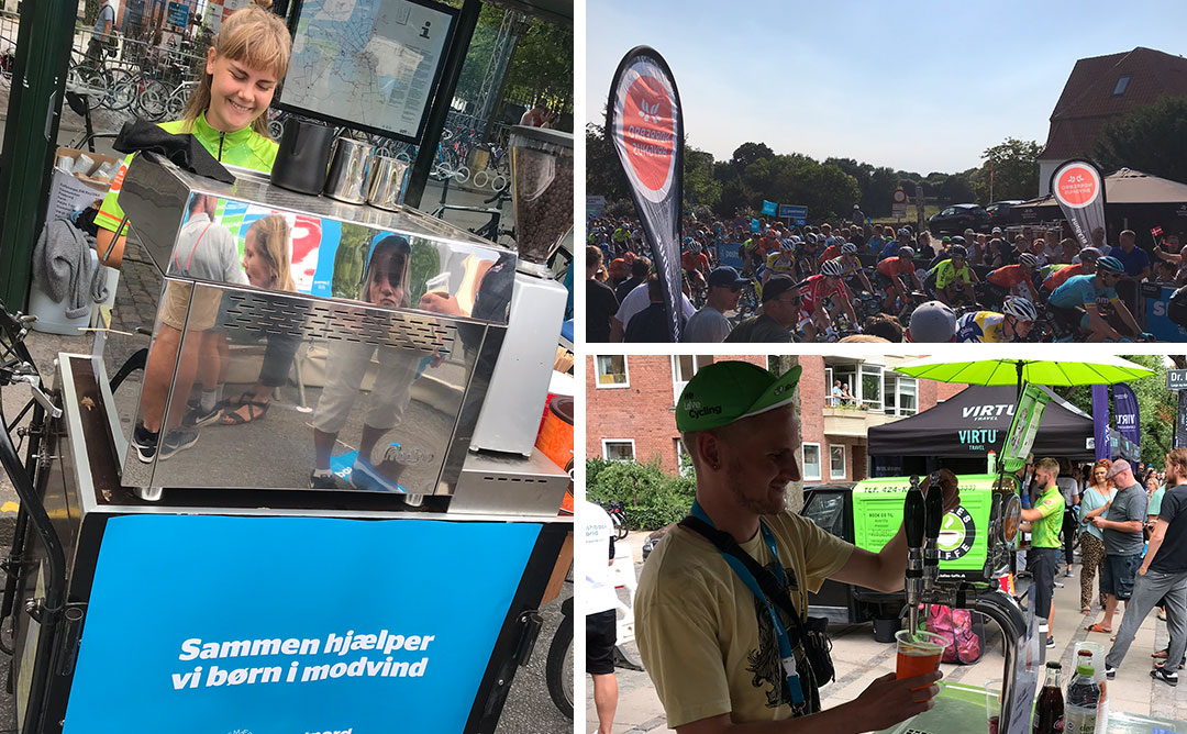 Collage af billeder fra postnord danmark rundt